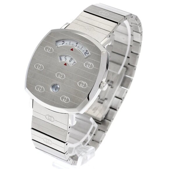 GUCCI Grip watch 157.3/YA157410 Date White Dial Quartz Men's Watch_894712 - Picture 1 of 7